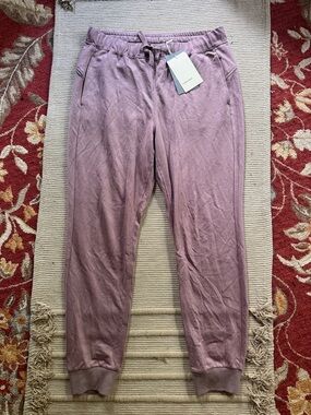 Icebreaker joggers crush pants merino wool dusty lilac mauve NEW women’s L